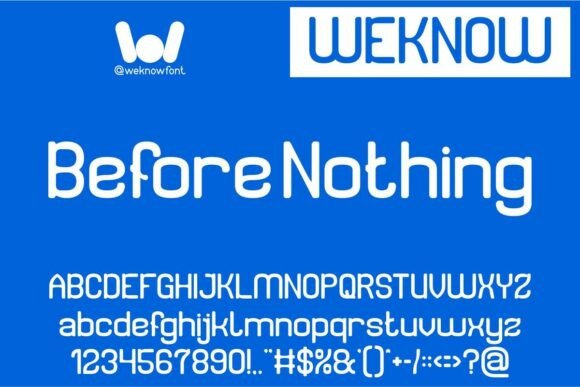 Before Nothing: A Modern Typeface for Crisp Branding