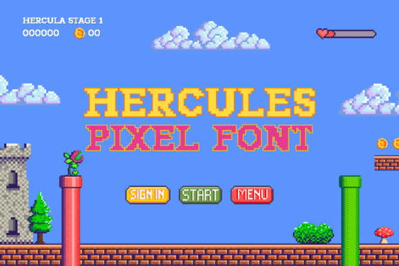 Hercules Pixel: A True 8-Bit Typeface for Modern Creators