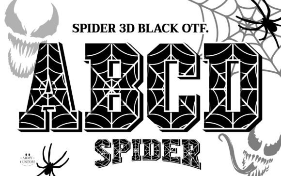 Spider 3D Black: A Bold Typeface for Impactful Design