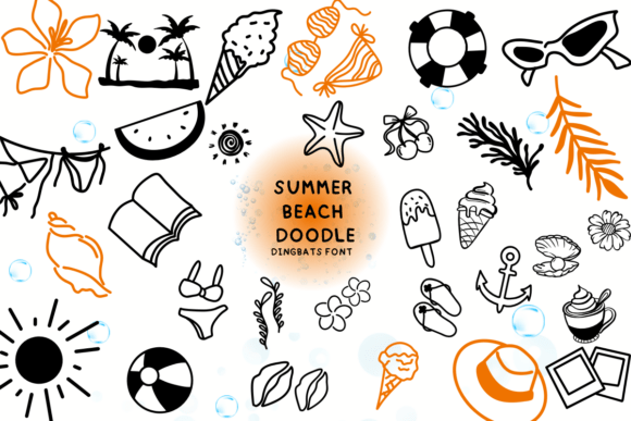 Summer Beach Doodle: A Creative Font for Playful Designs