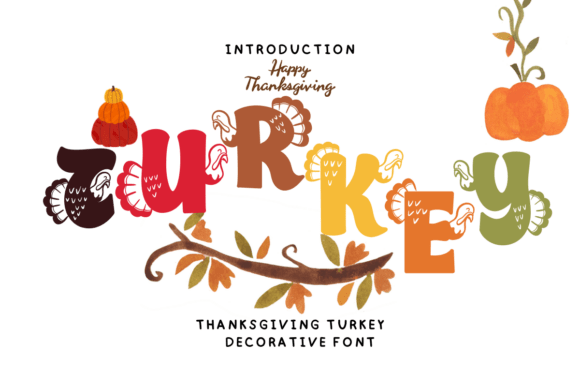 Thanksgiving Turkey: A Festive Font for Autumn Projects